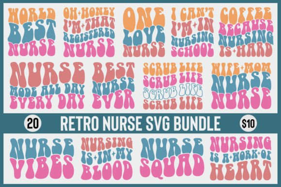 About Retro Nurse Svg Bundle Vol 3 Graphics Crafts