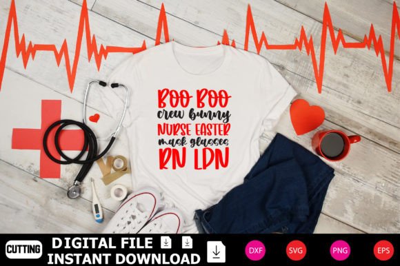 Boo Boo Crew Bunny Nurse Easter Mask Graphics