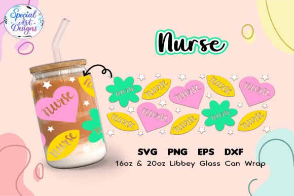 Libbey Glass 16oz 20oz Nurse Svg