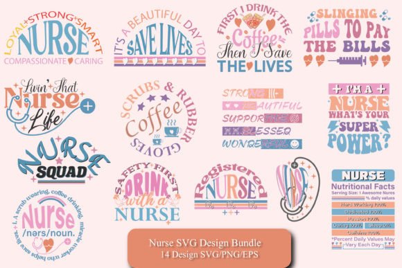 Nurse SVG-PNG Design Bundle for Crafts