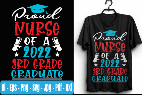 Proud Nurse of a 3rd Grade T Shirt Svg Graphics