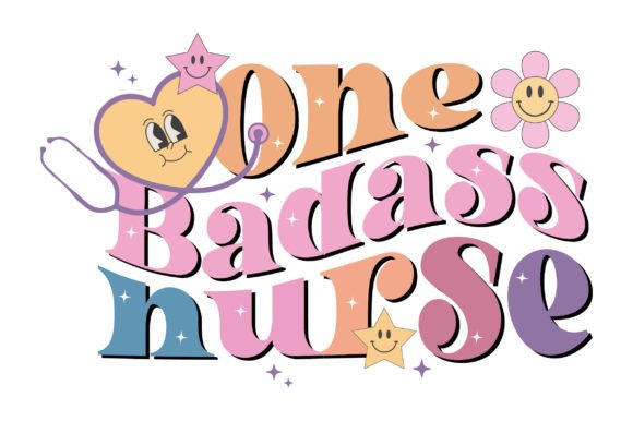 Retro One Badass Nurse Svg: Graphics & Crafts for Creative Publishing