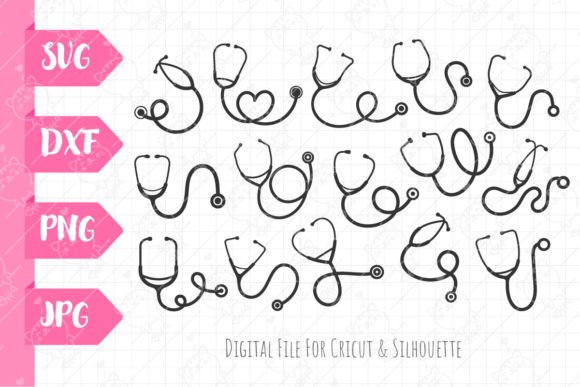 Stethoscope SVG Nurse Svg: Graphics for Crafts and Commercial Use